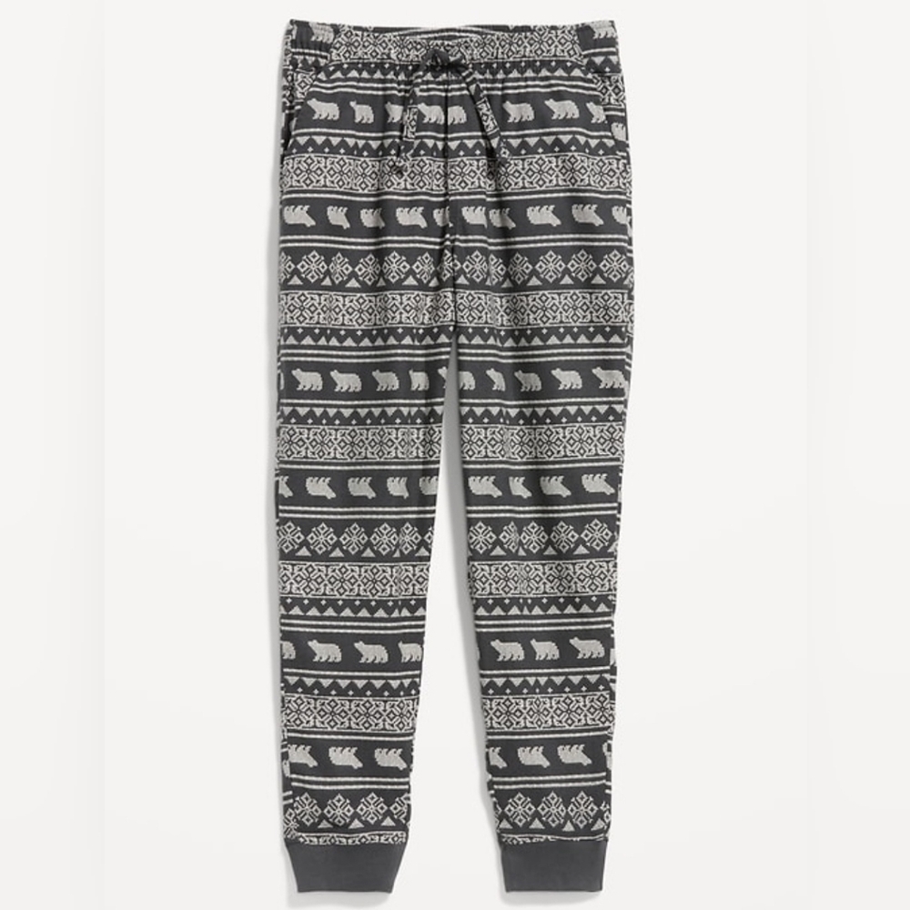 Flanel Pajama Jogger Pants - Fair Isle Print. Size Large, NWT - Picture 2 of 2